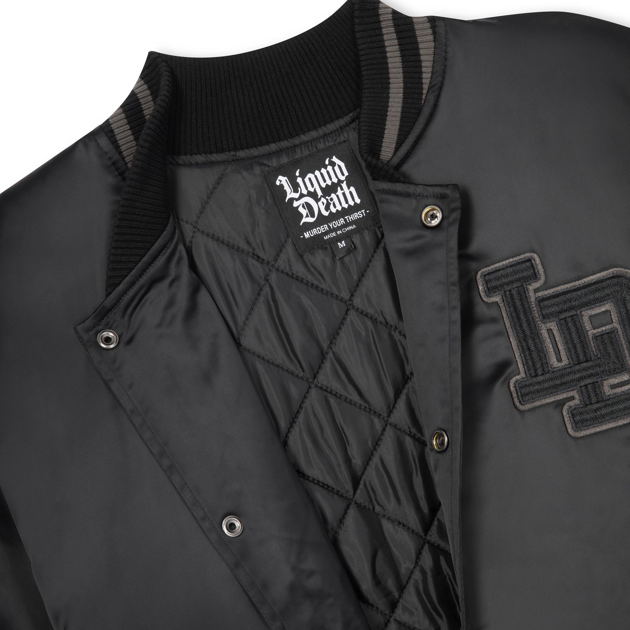 Team Death Satin Bomber Jacket - Image 3